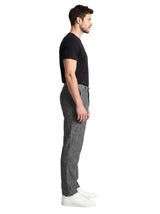 L&C Dark Grey | Relax Fit | Regular Length | Casual Trousers For Men | Linen Blend | Linen Slub