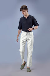 L&C Light Pista Relax Fit Ankle Length Casual Lowers for Men | Linen Blend | Comfortable Wear