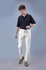 L&C Light Pista Relax Fit Ankle Length Casual Lowers for Men | Linen Blend | Comfortable Wear