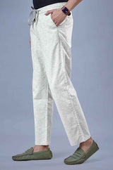 L&C Light Pista Relax Fit Ankle Length Casual Lowers for Men | Linen Blend | Comfortable Wear