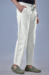 L&C Light Pista Relax Fit Ankle Length Casual Lowers for Men | Linen Blend | Comfortable Wear