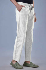 L&C Light Pista Relax Fit Ankle Length Casual Lowers for Men | Linen Blend | Comfortable Wear