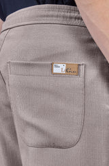 Beige| Linen Look Dobby| Polyester| Casual Lowers by L&C | Relax Fit With 4 Pockets and Drawstring