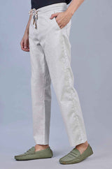 Beige| Linen Slub |Linen Blend | Casual Lowers by L&C | Relax Fit With 4 Pockets and Drawstring