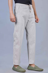 Beige| Linen Slub |Linen Blend | Casual Lowers by L&C | Relax Fit With 4 Pockets and Drawstring