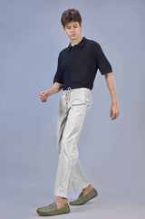 L&C Men's Pista Linen Slub | Linen Blend | Casual Lowers | Relax Fit With 4 Pockets and Drawstring