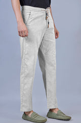 L&C Men's Pista Linen Slub | Linen Blend | Casual Lowers | Relax Fit With 4 Pockets and Drawstring