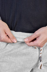 L&C Men's Pista Linen Slub | Linen Blend | Casual Lowers | Relax Fit With 4 Pockets and Drawstring