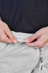 L&C Men's Pista Linen Slub | Linen Blend | Casual Lowers | Relax Fit With 4 Pockets and Drawstring