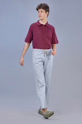 Stylish Sky Blue| L&C Casual Lowers in Linen Blend | Linen Slub | Relax Fit Design with 4 Pockets and Drawstring