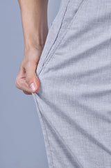 Stylish Sky Blue| L&C Casual Lowers in Linen Blend | Linen Slub | Relax Fit Design with 4 Pockets and Drawstring