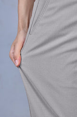 Stylish Taupe| L&C Casual Lowers in Polyester Linen Look Dobby | Relax Fit Design with 4 Pockets and Drawstring