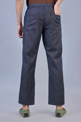 L&C Men's Grey | Linen Slub | Linen Blend | Casual Lowers | Relax Fit  With 4 Pockets and Drawstring