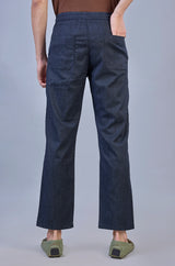 Cool Navy | Linen Slub | Linen Blend | Casual Lowers by L&C | Relax Fit with 4 Pockets and Drawstring