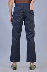 Cool Navy | Linen Slub | Linen Blend | Casual Lowers by L&C | Relax Fit with 4 Pockets and Drawstring