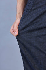 Cool Navy | Linen Slub | Linen Blend | Casual Lowers by L&C | Relax Fit with 4 Pockets and Drawstring