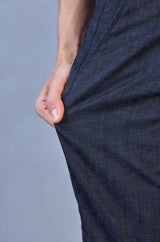 Cool Navy | Linen Slub | Linen Blend | Casual Lowers by L&C | Relax Fit with 4 Pockets and Drawstring