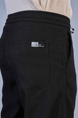L&C Men's Black | Linen Look Dobby |Polyester | Casual Lowers | Relax Fit Comfort | With 4 Pockets