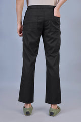 L&C Men's Black | Linen Slub | Linen Blend | Casual Lowers | Relax Fit with 4 pockets and Drawstring