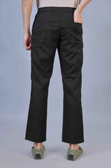 L&C Men's Black | Linen Slub | Linen Blend | Casual Lowers | Relax Fit with 4 pockets and Drawstring