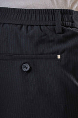 L&C Black Regular Fit Ankle Length Formal/Casual Pants For Men | Lined | Polyester Viscose Blend