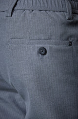 L&C Grey Regular Fit Ankle Length Formal/Casual Pants For Men | Lined | Polyester Viscose Blend