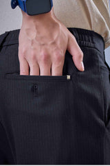 L&C Navy Regular Fit Ankle Length Formal/Casual Pants For Men | Lined | Polyester Viscose Blend