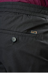 L&C Men's Olive Cotton Dobby Cargo Pants | Comfort Fit