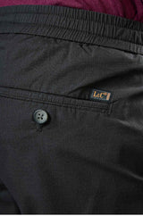 L&C Men's Olive Cotton Dobby Cargo Pants | Comfort Fit