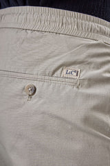 L&C Men's Khaki Cotton Dobby Cargo Pants | Comfort Fit