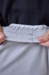 L&C Men's Light Grey Cotton Dobby Cargo Pants | Comfort Fit