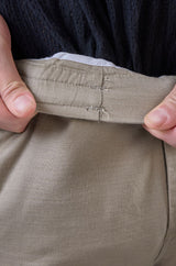 L&C Men's Khaki Cotton Dobby Casual Lowers | Comfort Fit