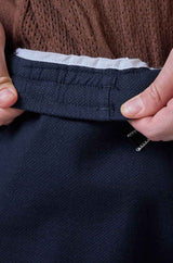 L&C Men's Navy Cotton Dobby Casual Lowers | Comfort Fit