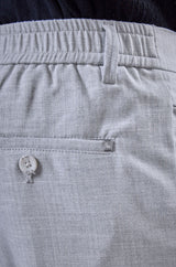 L&C Light Grey Regular Fit Ankle Length Formal/Casual Pants For Men | Lined | Polyester Viscose Blend