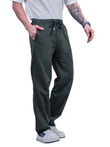 L&C Olive | Baggy Fit | Regular Length | Unisex Casual Lowers | Flex Linen | Linen Slub