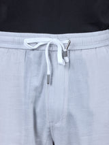 L&C Sky Blue | Baggy Fit | Regular Length | Unisex Casual Lowers | Flex Linen | Linen Slub