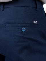 L&C Navy | Relax Fit | Regular Length | Gripper Elastic Men Cargo Pants | Cotton | Dobby