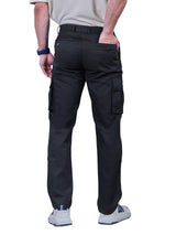 L&C Black | Relax Fit | Regular Length | Gripper Elasted Men Cargo | Cotton | Dobby