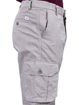 L&C Beige | Relax Fit | Regular Length | Gripper Elastic Cargo Pants for Men | Cotton | Dobby