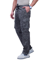 L&C Grey | Relax Fit | Regular Length | Full Elastic Men Cargos | Cotton | Camo Print