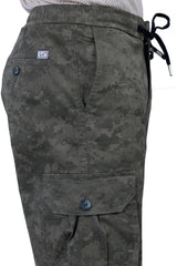 L&C Olive | Relax Fit | Regular Length | Full Elasted Men Cargo | Cotton | Camo Print
