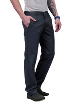 L&C Black | Straight Fit | Regular Length |Side Elastic Casual Trousers for Men | PV 4 Way | Lining