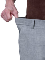 L&C Grey | Straight Fit | Regular Length | Side Elasticated Men Casual Trousers| PV 4 Way | Lining