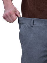 L&C Dark Grey | Straight Fit | Regular Length | Side Elasticated Men Casual Trousers | PV 4 Way | Lining