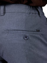 L&C Dark Grey | Straight Fit | Regular Length | Side Elasticated Men Casual Trousers | PV 4 Way | Lining
