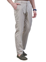 L&C Beige | Relax Fit | Regular Length | Side Elastic Casual Trousers For Men | Imported 2 way Poly | Dobby