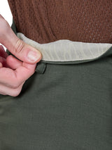 L&C Olive | Relax Fit | Regular Length | Gripper Elastic Cargo For Men with Chain | Cotton Dobby | Dobby