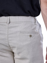 L&C Beige | Relax Fit | Regular Length | Side Elasted Casual Trousers For Men | Linen Blend | Dobby