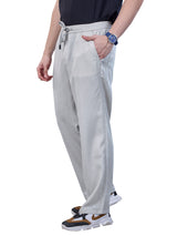 L&C Light Grey | Baggy Fit | Regular Length | Unisex Casual Lowers | Viscose Lyocil Linen | Plain Linen Slub