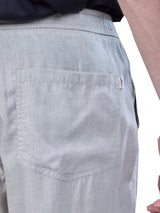 L&C Light Grey | Baggy Fit | Regular Length | Unisex Casual Lowers | Viscose Lyocil Linen | Plain Linen Slub